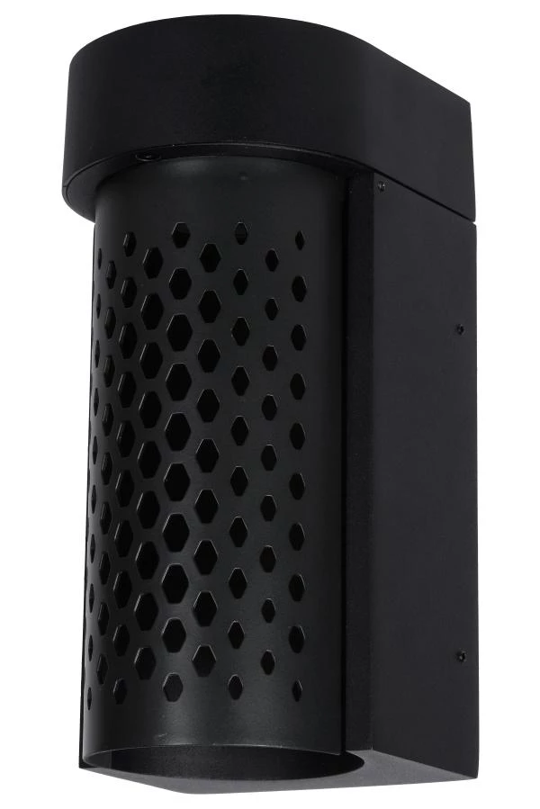Lucide KIRAN - Wandlamp Buiten - LED - 1x10W 2700K - IP65 - Zwart - uit